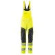 Mascot Accelerate 19569 Bib & Brace With Kneepad Pockets Hi-Vis Yellow Dark Navy