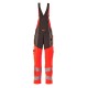 Mascot Accelerate 19569 Bib & Brace With Kneepad Pockets Hi-Vis Red Dark Anthracite