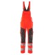 Mascot Accelerate 19569 Bib & Brace With Kneepad Pockets Hi-Vis Red Dark Anthracite