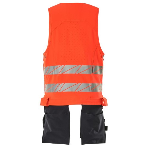 Mascot Accelerate 19589 Tool Vest Hi-Vis Red Dark Navy