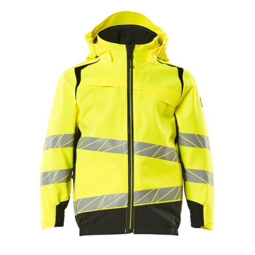 Mascot Accelerate 19901 Shell Jacket For Children Hi-Vis Yellow Black