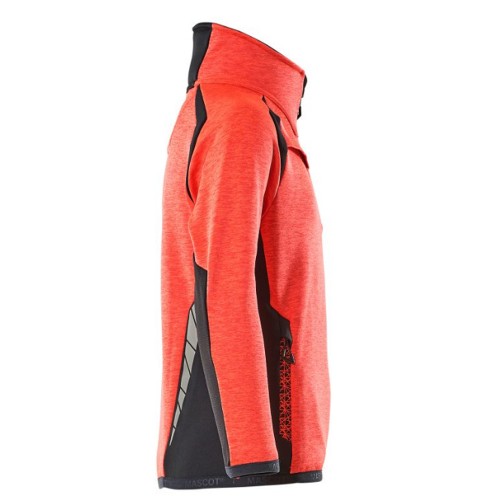 Mascot Accelerate 19903 Fleece Jumper For Children Hi-Vis Red Dark Navy