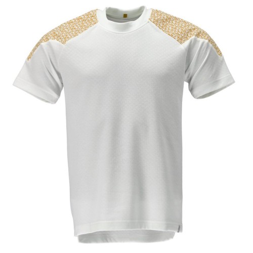 Mascot Food & Care 20082 Short Sleeve T-Shirt White Curry Gold