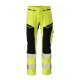 Mascot Accelerate 21079 Hi-Vis Yellow / Dark Navy Trousers with Kneepad Pockets