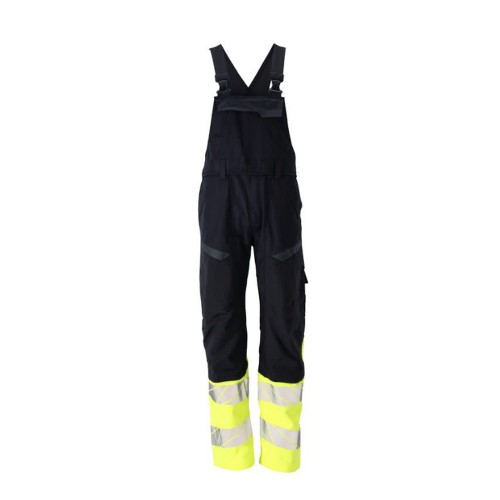 Mascot Accelerate 21469 Flame Retardant Bib & Brace Dark Navy / Hi-Vis Yellow