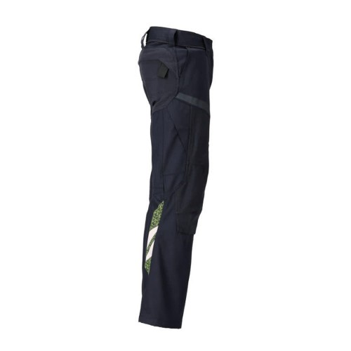 Mascot Accelerate 21578 Ladies Flame Retardant Trousers Dark Navy / Hi-Vis Yellow