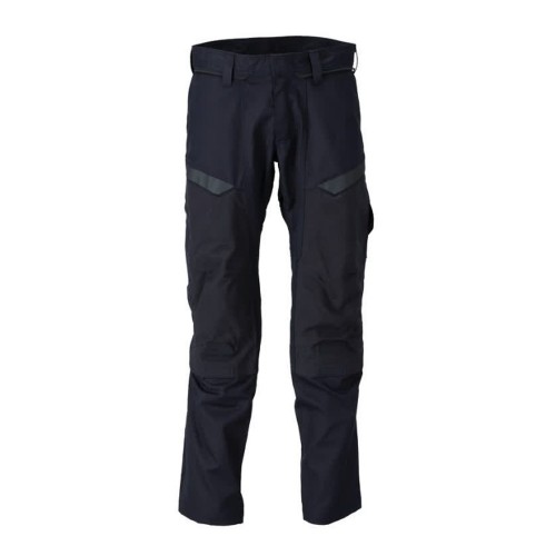 Mascot Accelerate 21579 Flame Retardant Trousers Dark Navy / Hi-Vis Yellow