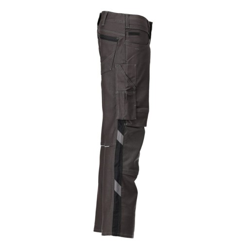 Mascot Unique 21979 Trousers With Kneepad Pockets Dark Anthracite / Black