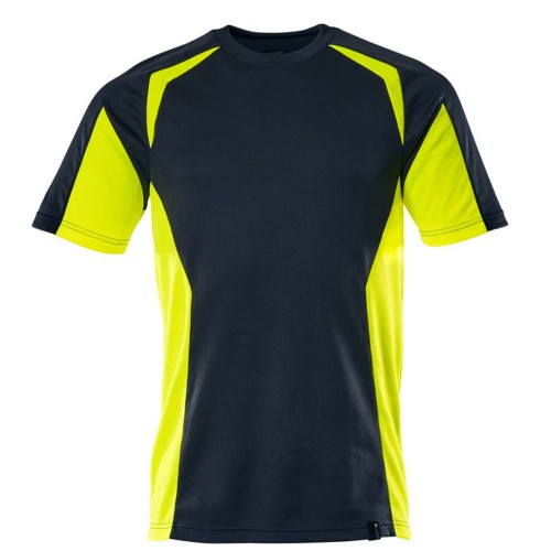 Mascot Accelerate 22082 T-Shirt Dark Navy Hi-Vis Yellow