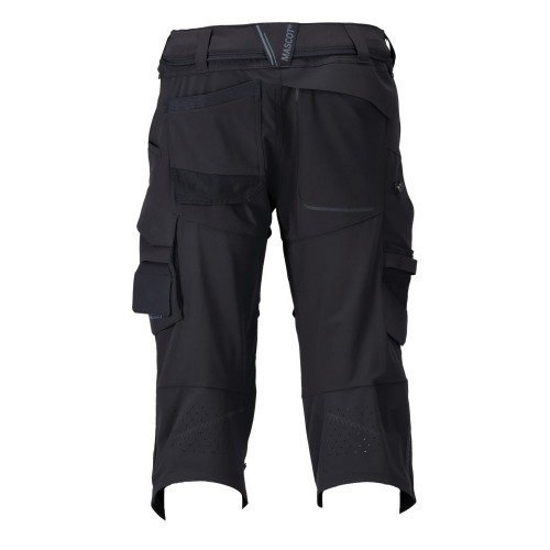 Mascot Customized 22249 3/4 Length Trousers With Kneepad Pockets Navy