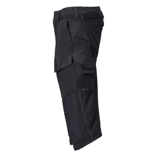 Mascot Customized 22249 3/4 Length Trousers With Kneepad Pockets Navy