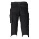 Mascot Customized 22249 3/4 Length Trousers With Kneepad Pockets Black