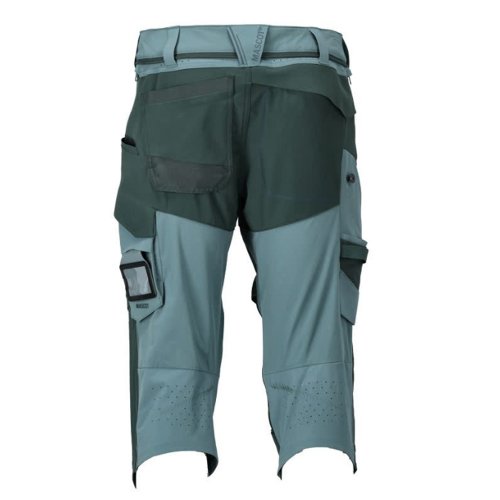 Mascot Customized 22249 3/4 Length Trousers With Kneepad Pockets Light Green
