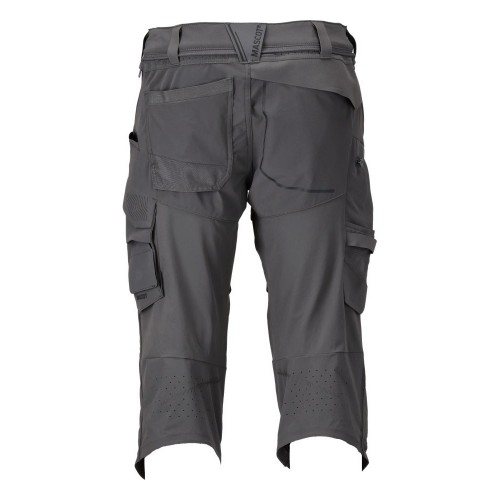 Mascot Customized 22249 3/4 Length Trousers With Kneepad Pockets Stone Grey