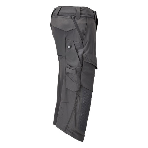 Mascot Customized 22249 3/4 Length Trousers With Kneepad Pockets Stone Grey