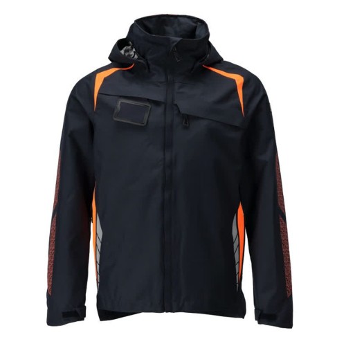 Mascot Accelerate 23001 Waterproof Outer Shell Jacket Dark Navy / Hi-Vis Orange