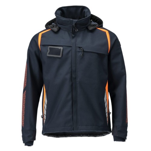 Mascot Accelerate 23002 Waterproof Softshell Jacket Dark Navy / Hi-Vis Orange