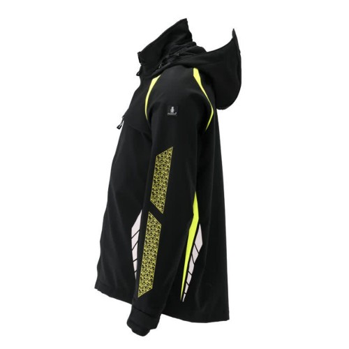 Mascot Accelerate 23002 Waterproof Softshell Jacket Black / Hi-Vis Yellow