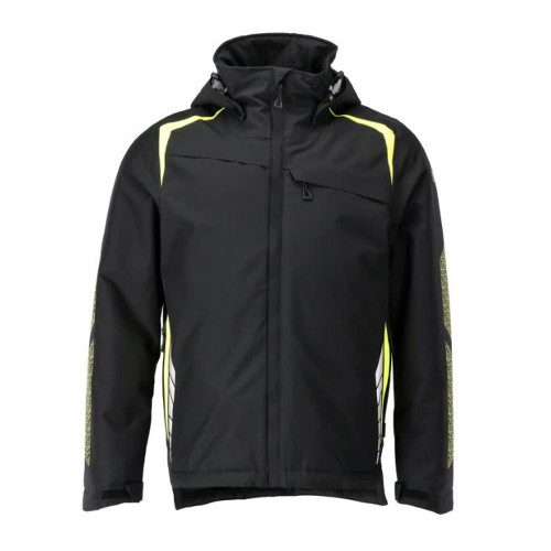 Mascot Accelerate 23035 Waterproof Winter Jacket Black / Hi-Vis Yellow