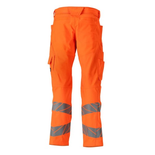 Mascot Accelerate 24579 Safe Kneepad Pocket Trousers Hi-Vis Orange