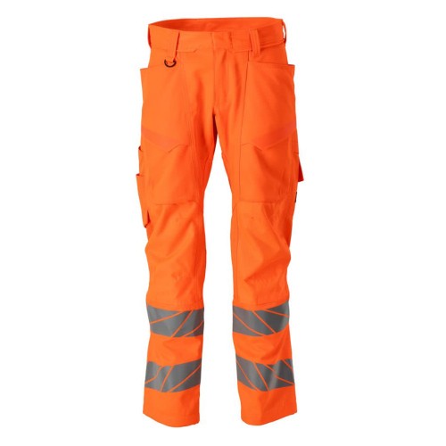 Mascot Accelerate 24579 Safe Kneepad Pocket Trousers Hi-Vis Orange