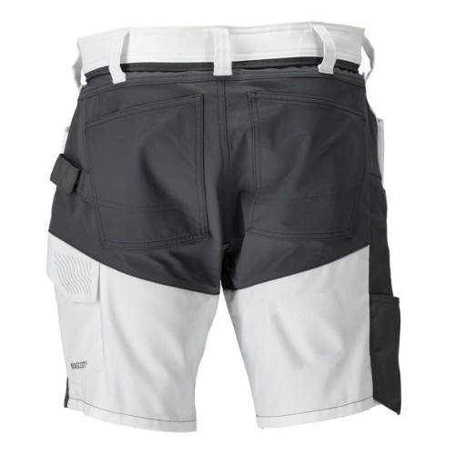 Mascot Customized 25149 Stretch Shorts White / Stone Grey