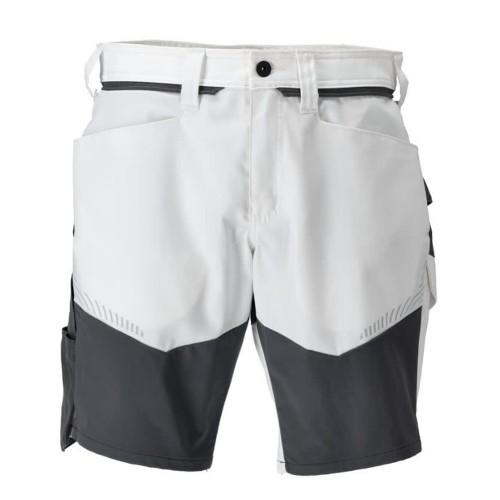 Mascot Customized 25149 Stretch Shorts White / Stone Grey