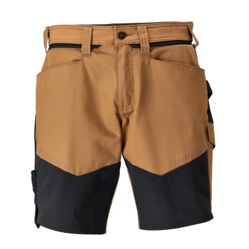 Mascot Customized 25149 Stretch Shorts Nut Brown / Black
