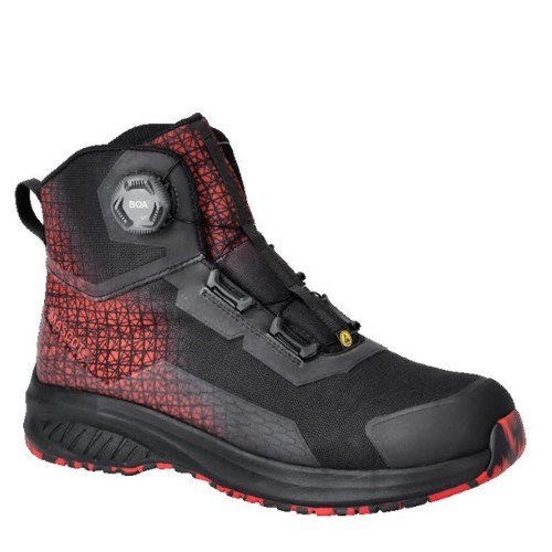 Mascot Footwear Accelerate F1502 BOA Safety Boots Black / Traffic Red