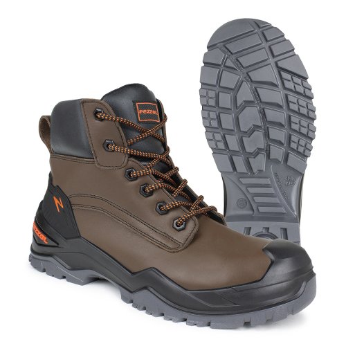 Pezzol Black Rock Brown Safety Boots 