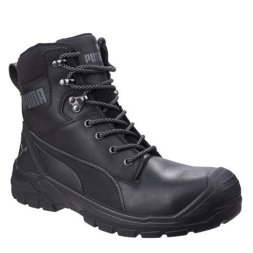 Puma Conquest 630730 Black Waterproof Safety Boots Side Zip