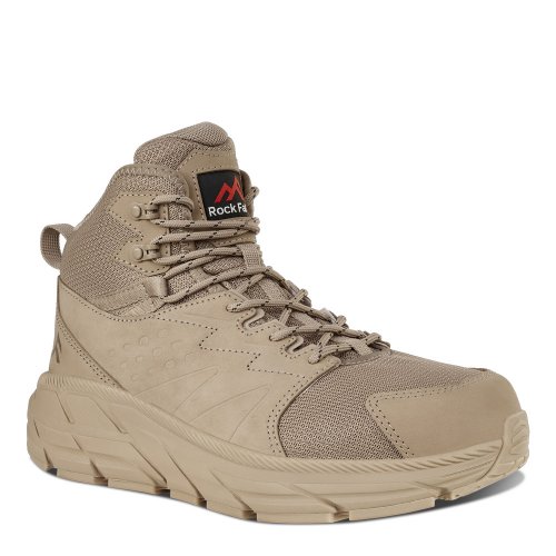 Rock Fall RF1051 Barracuda S3S Safety Trainers Mid Stone