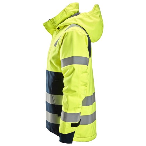 Snickers 1162 ProtecWork Waterproof Class 3 Hi-Vis Yellow Insulated Hooded Jacket