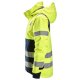 Snickers 1162 ProtecWork Waterproof Class 3 Hi-Vis Yellow Insulated Hooded Jacket