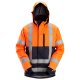 Snickers 1164 ProtecWork Waterproof Class 3 Hi-Vis Orange Insulated Hooded Jacket