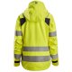 Snickers 1368 ProtecWork Women's Waterproof Class 3 Hi-Vis Yellow Shell Hooded Jacket