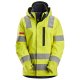 Snickers 1368 ProtecWork Women's Waterproof Class 3 Hi-Vis Yellow Shell Hooded Jacket