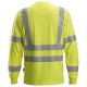 Snickers 2461 ProtecWork Class 3 Hi-Vis Yellow Long Sleeved T-Shirt 
