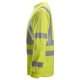 Snickers 2461 ProtecWork Class 3 Hi-Vis Yellow Long Sleeved T-Shirt 