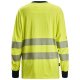 Snickers 2476 ProtecWork Women's Class 3/2 Hi-Vis Yellow Long Sleeved T-Shirt