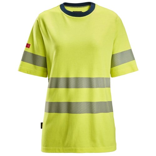 Snickers 2567 ProtecWork Women's Class 2 Hi-Vis Yellow T-Shirt