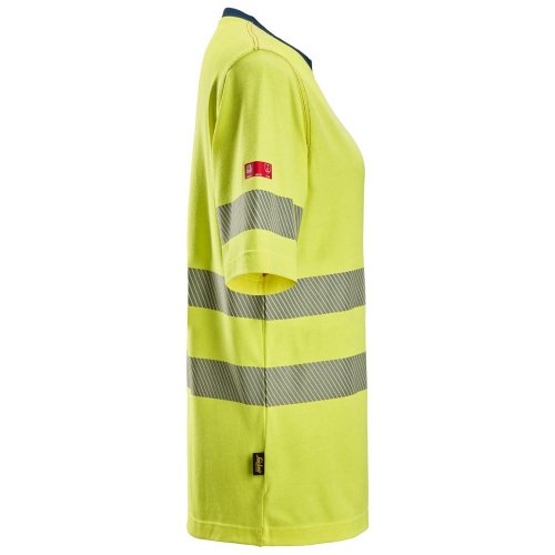 Snickers 2567 ProtecWork Women's Class 2 Hi-Vis Yellow T-Shirt
