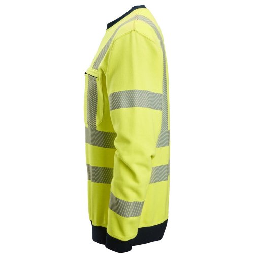 Snickers 2863 ProtecWork Class 3 Hi-Vis Yellow / Navy Sweatshirt