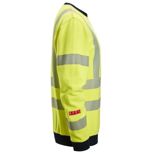 Snickers 2863 ProtecWork Class 3 Hi-Vis Yellow / Navy Sweatshirt