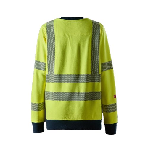 Snickers 2876 ProtecWork Class 3/2 Hi-Vis Yellow / Navy Women's Sweatshirt