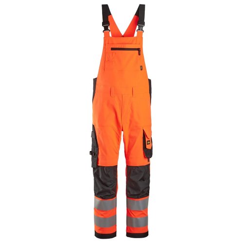 Snickers 6043 Hi Vis Bib & Brace Trousers Class 2