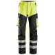 Snickers 6365 ProtecWork Class 1 Hi-Vis Yellow / Navy Reinforced Trousers
