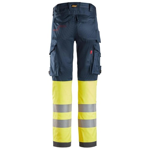 Snickers 6374 ProtecWork Stretch Hi-Vis Trousers Class 1