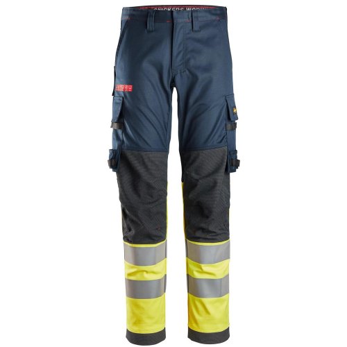 Snickers 6374 ProtecWork Stretch Hi-Vis Trousers Class 1