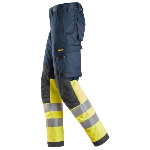 Snickers 6374 ProtecWork Stretch Hi-Vis Trousers Class 1